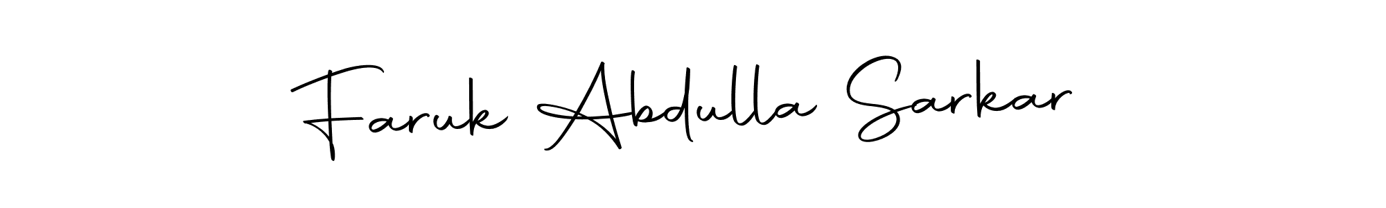 How to make Faruk Abdulla Sarkar name signature. Use Autography-DOLnW style for creating short signs online. This is the latest handwritten sign. Faruk Abdulla Sarkar signature style 10 images and pictures png