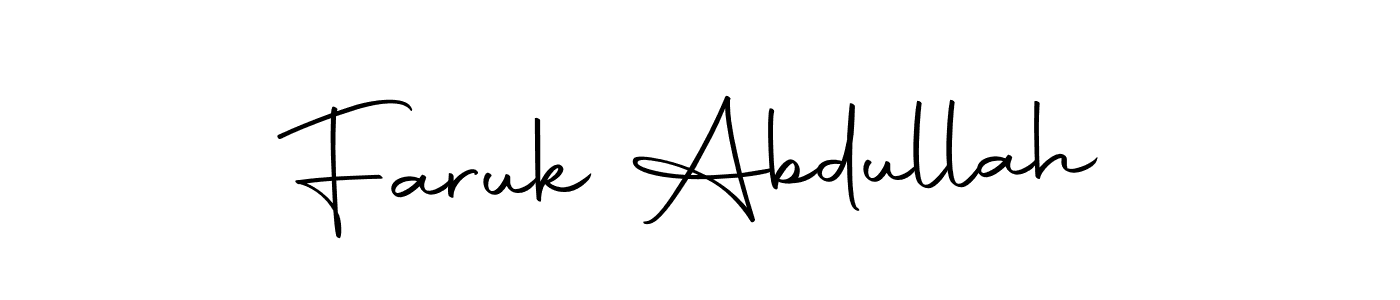 You should practise on your own different ways (Autography-DOLnW) to write your name (Faruk Abdullah) in signature. don't let someone else do it for you. Faruk Abdullah signature style 10 images and pictures png