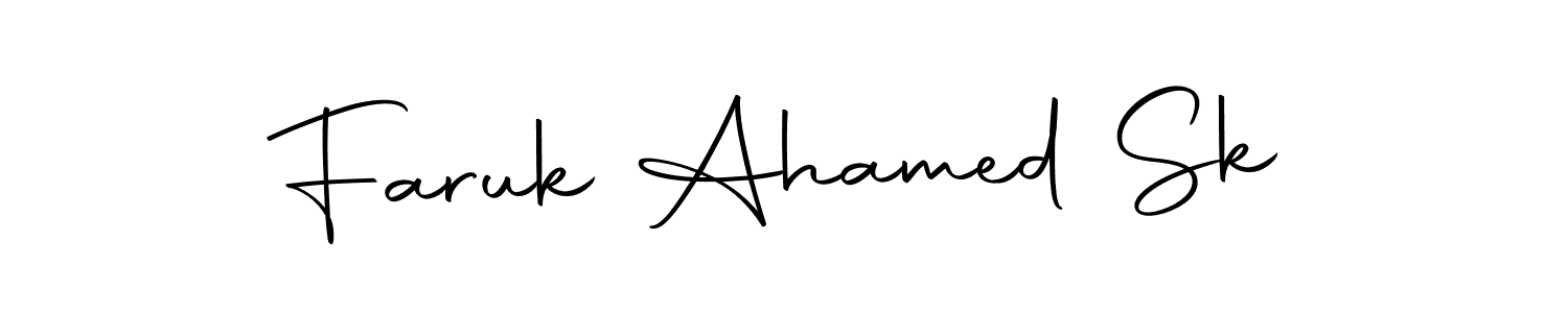 Here are the top 10 professional signature styles for the name Faruk Ahamed Sk. These are the best autograph styles you can use for your name. Faruk Ahamed Sk signature style 10 images and pictures png
