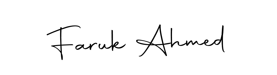 Create a beautiful signature design for name Faruk Ahmed. With this signature (Autography-DOLnW) fonts, you can make a handwritten signature for free. Faruk Ahmed signature style 10 images and pictures png