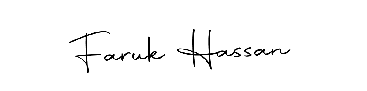 Design your own signature with our free online signature maker. With this signature software, you can create a handwritten (Autography-DOLnW) signature for name Faruk Hassan. Faruk Hassan signature style 10 images and pictures png
