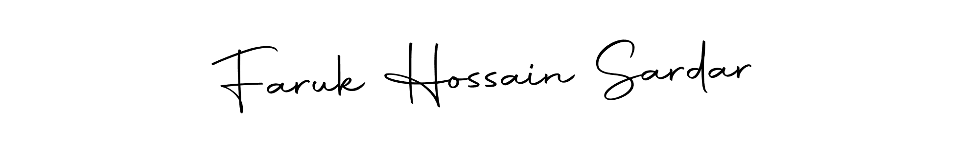 Create a beautiful signature design for name Faruk Hossain Sardar. With this signature (Autography-DOLnW) fonts, you can make a handwritten signature for free. Faruk Hossain Sardar signature style 10 images and pictures png