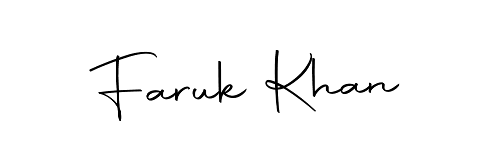 How to make Faruk Khan name signature. Use Autography-DOLnW style for creating short signs online. This is the latest handwritten sign. Faruk Khan signature style 10 images and pictures png