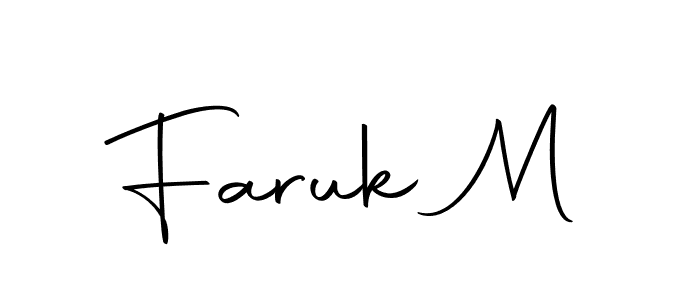 The best way (Autography-DOLnW) to make a short signature is to pick only two or three words in your name. The name Faruk M include a total of six letters. For converting this name. Faruk M signature style 10 images and pictures png