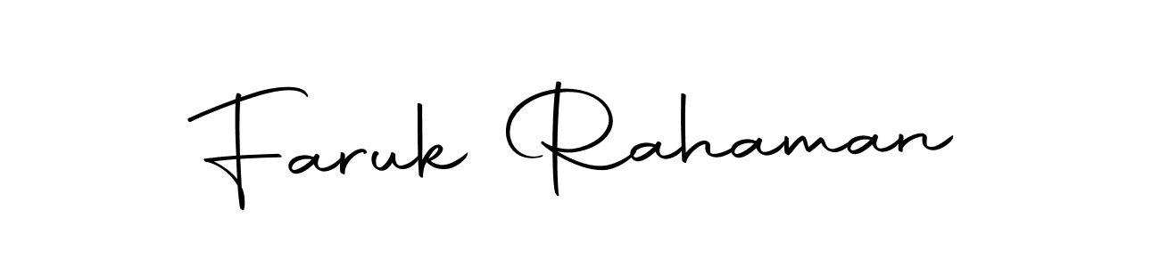 You can use this online signature creator to create a handwritten signature for the name Faruk Rahaman. This is the best online autograph maker. Faruk Rahaman signature style 10 images and pictures png