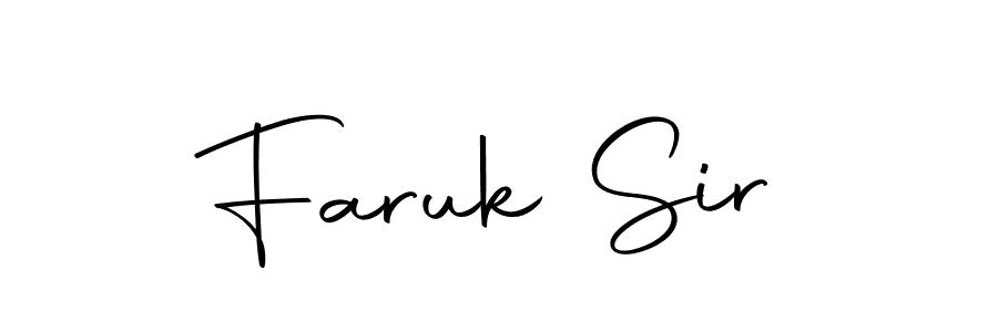 How to make Faruk Sir name signature. Use Autography-DOLnW style for creating short signs online. This is the latest handwritten sign. Faruk Sir signature style 10 images and pictures png