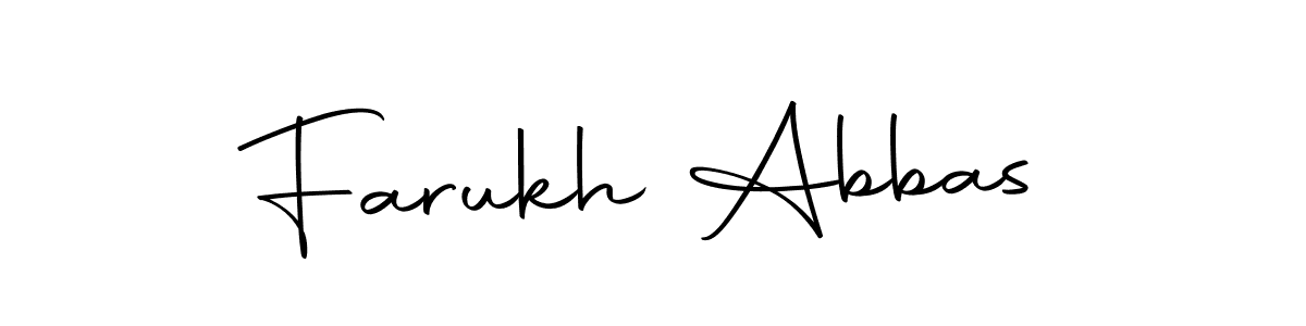 Make a beautiful signature design for name Farukh Abbas. Use this online signature maker to create a handwritten signature for free. Farukh Abbas signature style 10 images and pictures png