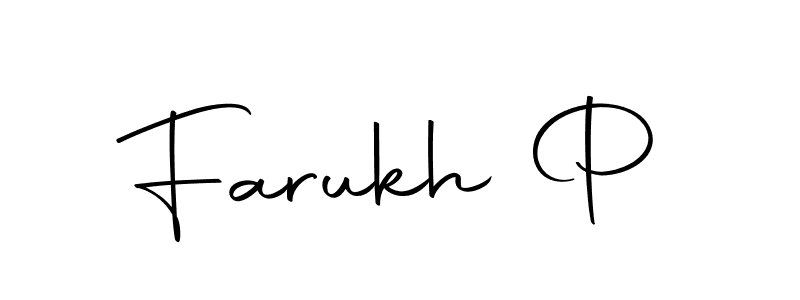 How to Draw Farukh P signature style? Autography-DOLnW is a latest design signature styles for name Farukh P. Farukh P signature style 10 images and pictures png