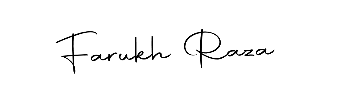 How to make Farukh Raza name signature. Use Autography-DOLnW style for creating short signs online. This is the latest handwritten sign. Farukh Raza signature style 10 images and pictures png