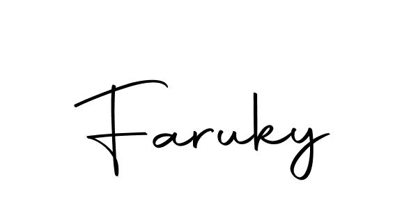 How to make Faruky signature? Autography-DOLnW is a professional autograph style. Create handwritten signature for Faruky name. Faruky signature style 10 images and pictures png