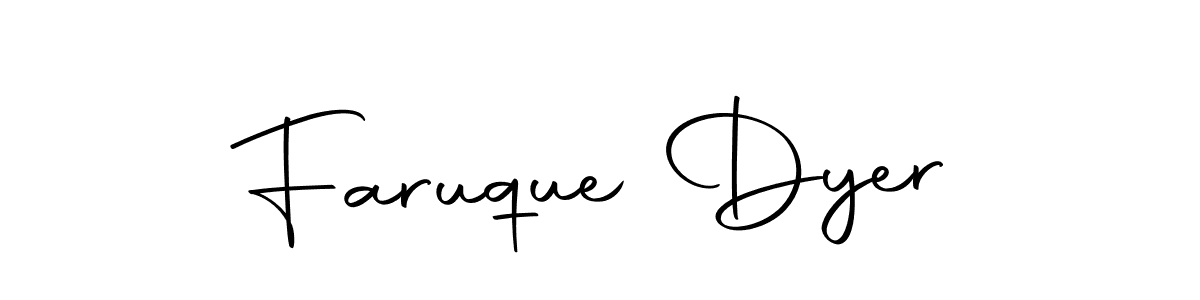 You should practise on your own different ways (Autography-DOLnW) to write your name (Faruque Dyer) in signature. don't let someone else do it for you. Faruque Dyer signature style 10 images and pictures png