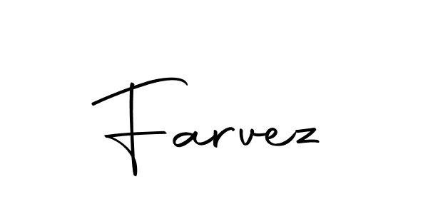 Use a signature maker to create a handwritten signature online. With this signature software, you can design (Autography-DOLnW) your own signature for name Farvez. Farvez signature style 10 images and pictures png