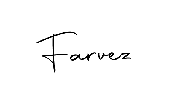 Use a signature maker to create a handwritten signature online. With this signature software, you can design (Autography-DOLnW) your own signature for name Farvez. Farvez signature style 10 images and pictures png