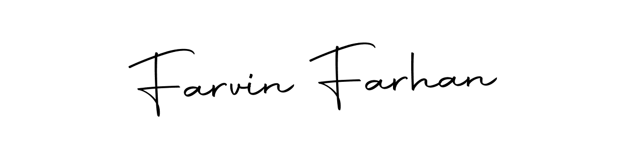 Farvin Farhan stylish signature style. Best Handwritten Sign (Autography-DOLnW) for my name. Handwritten Signature Collection Ideas for my name Farvin Farhan. Farvin Farhan signature style 10 images and pictures png