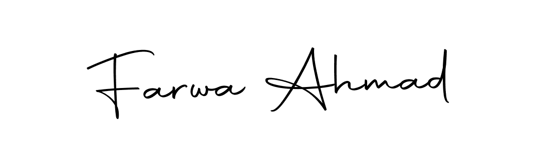 Make a beautiful signature design for name Farwa Ahmad. Use this online signature maker to create a handwritten signature for free. Farwa Ahmad signature style 10 images and pictures png