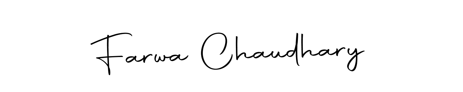 Make a beautiful signature design for name Farwa Chaudhary. With this signature (Autography-DOLnW) style, you can create a handwritten signature for free. Farwa Chaudhary signature style 10 images and pictures png