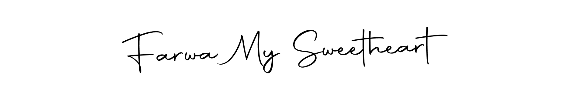 You should practise on your own different ways (Autography-DOLnW) to write your name (Farwa My Sweetheart) in signature. don't let someone else do it for you. Farwa My Sweetheart signature style 10 images and pictures png