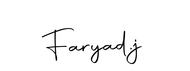 Design your own signature with our free online signature maker. With this signature software, you can create a handwritten (Autography-DOLnW) signature for name Faryad.j. Faryad.j signature style 10 images and pictures png