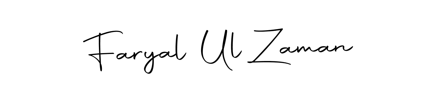 How to make Faryal Ul Zaman name signature. Use Autography-DOLnW style for creating short signs online. This is the latest handwritten sign. Faryal Ul Zaman signature style 10 images and pictures png