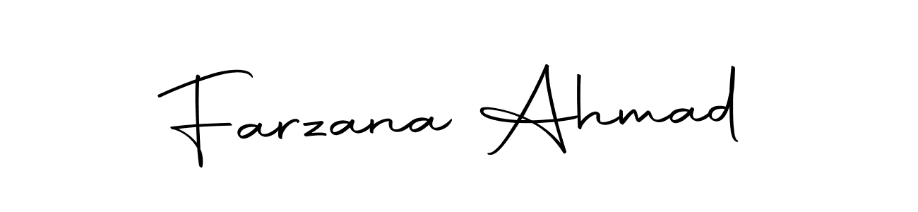Make a beautiful signature design for name Farzana Ahmad. Use this online signature maker to create a handwritten signature for free. Farzana Ahmad signature style 10 images and pictures png