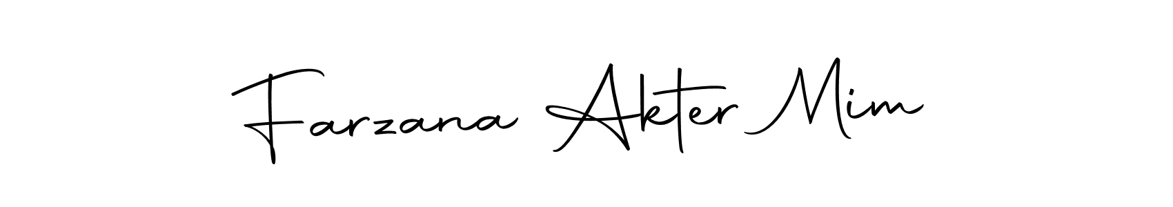 You should practise on your own different ways (Autography-DOLnW) to write your name (Farzana Akter Mim) in signature. don't let someone else do it for you. Farzana Akter Mim signature style 10 images and pictures png