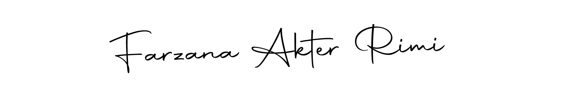 Design your own signature with our free online signature maker. With this signature software, you can create a handwritten (Autography-DOLnW) signature for name Farzana Akter Rimi. Farzana Akter Rimi signature style 10 images and pictures png