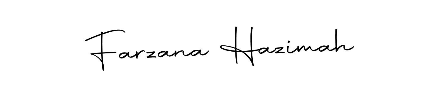 You should practise on your own different ways (Autography-DOLnW) to write your name (Farzana Hazimah) in signature. don't let someone else do it for you. Farzana Hazimah signature style 10 images and pictures png