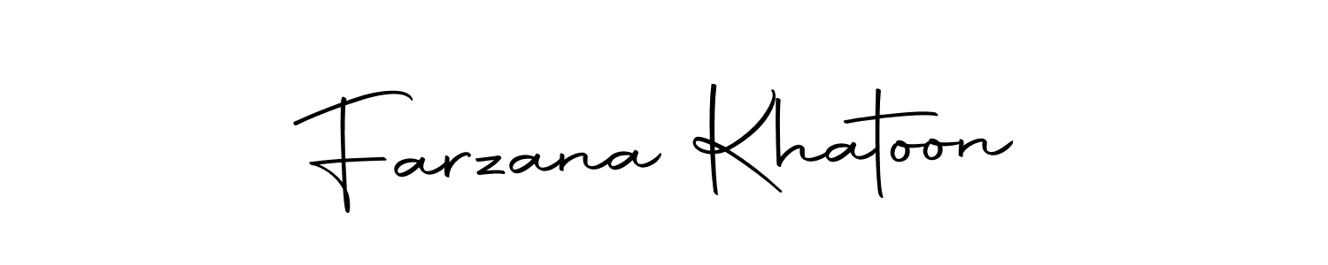 How to make Farzana Khatoon name signature. Use Autography-DOLnW style for creating short signs online. This is the latest handwritten sign. Farzana Khatoon signature style 10 images and pictures png