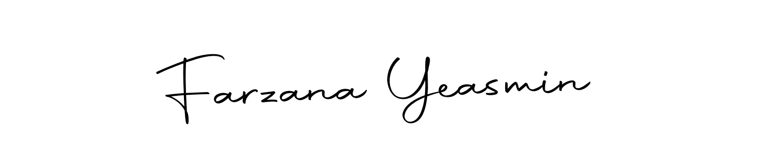 Make a beautiful signature design for name Farzana Yeasmin. Use this online signature maker to create a handwritten signature for free. Farzana Yeasmin signature style 10 images and pictures png