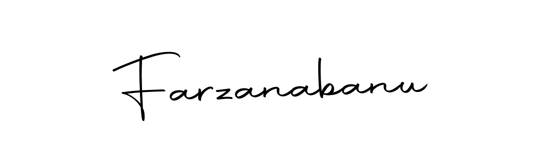 Design your own signature with our free online signature maker. With this signature software, you can create a handwritten (Autography-DOLnW) signature for name Farzanabanu. Farzanabanu signature style 10 images and pictures png