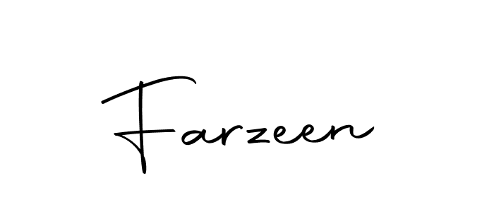 Farzeen stylish signature style. Best Handwritten Sign (Autography-DOLnW) for my name. Handwritten Signature Collection Ideas for my name Farzeen. Farzeen signature style 10 images and pictures png