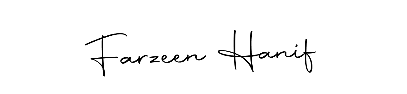 Make a short Farzeen Hanif signature style. Manage your documents anywhere anytime using Autography-DOLnW. Create and add eSignatures, submit forms, share and send files easily. Farzeen Hanif signature style 10 images and pictures png
