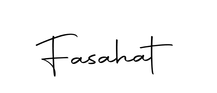 You should practise on your own different ways (Autography-DOLnW) to write your name (Fasahat) in signature. don't let someone else do it for you. Fasahat signature style 10 images and pictures png