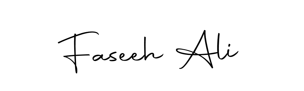 How to make Faseeh Ali name signature. Use Autography-DOLnW style for creating short signs online. This is the latest handwritten sign. Faseeh Ali signature style 10 images and pictures png