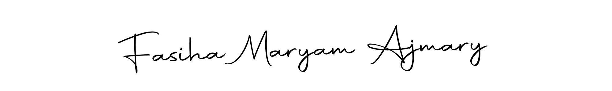 Make a short Fasiha Maryam Ajmary signature style. Manage your documents anywhere anytime using Autography-DOLnW. Create and add eSignatures, submit forms, share and send files easily. Fasiha Maryam Ajmary signature style 10 images and pictures png