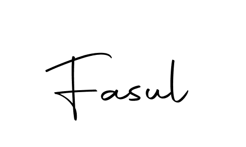 How to make Fasul signature? Autography-DOLnW is a professional autograph style. Create handwritten signature for Fasul name. Fasul signature style 10 images and pictures png