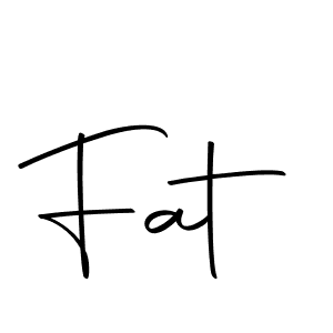 How to make Fat signature? Autography-DOLnW is a professional autograph style. Create handwritten signature for Fat name. Fat signature style 10 images and pictures png