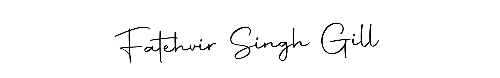 Use a signature maker to create a handwritten signature online. With this signature software, you can design (Autography-DOLnW) your own signature for name Fatehvir Singh Gill. Fatehvir Singh Gill signature style 10 images and pictures png