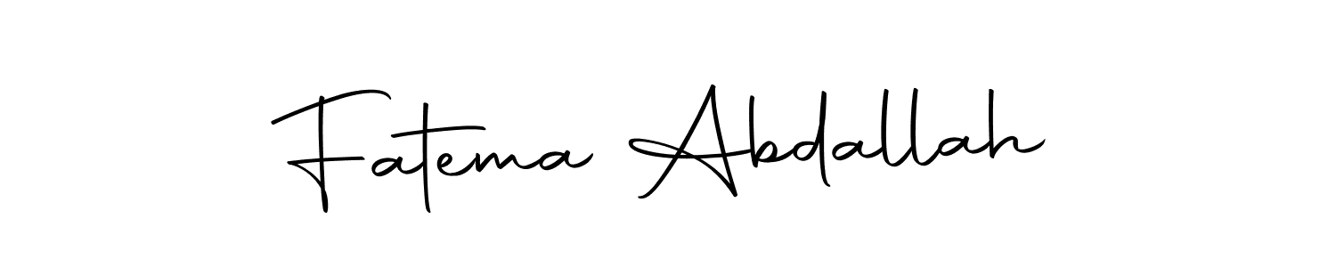 Design your own signature with our free online signature maker. With this signature software, you can create a handwritten (Autography-DOLnW) signature for name Fatema Abdallah. Fatema Abdallah signature style 10 images and pictures png