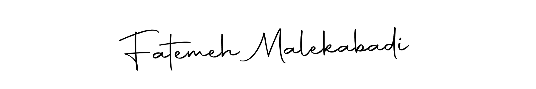 The best way (Autography-DOLnW) to make a short signature is to pick only two or three words in your name. The name Fatemeh Malekabadi include a total of six letters. For converting this name. Fatemeh Malekabadi signature style 10 images and pictures png