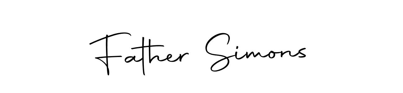 Use a signature maker to create a handwritten signature online. With this signature software, you can design (Autography-DOLnW) your own signature for name Father Simons. Father Simons signature style 10 images and pictures png