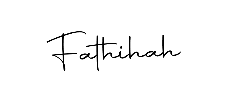 Create a beautiful signature design for name Fathihah. With this signature (Autography-DOLnW) fonts, you can make a handwritten signature for free. Fathihah signature style 10 images and pictures png