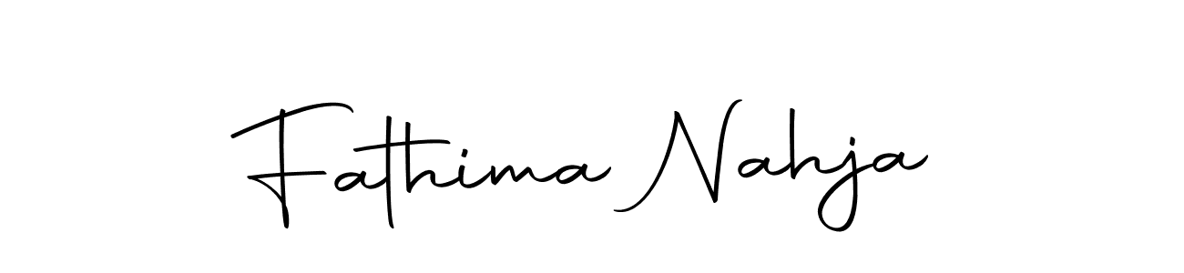 Create a beautiful signature design for name Fathima Nahja. With this signature (Autography-DOLnW) fonts, you can make a handwritten signature for free. Fathima Nahja signature style 10 images and pictures png