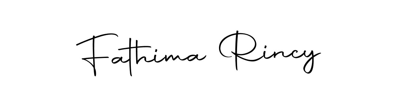 Create a beautiful signature design for name Fathima Rincy. With this signature (Autography-DOLnW) fonts, you can make a handwritten signature for free. Fathima Rincy signature style 10 images and pictures png