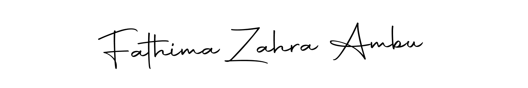 Make a short Fathima Zahra Ambu signature style. Manage your documents anywhere anytime using Autography-DOLnW. Create and add eSignatures, submit forms, share and send files easily. Fathima Zahra Ambu signature style 10 images and pictures png
