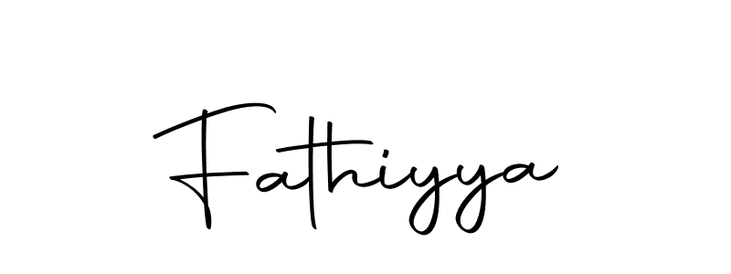 Design your own signature with our free online signature maker. With this signature software, you can create a handwritten (Autography-DOLnW) signature for name Fathiyya. Fathiyya signature style 10 images and pictures png
