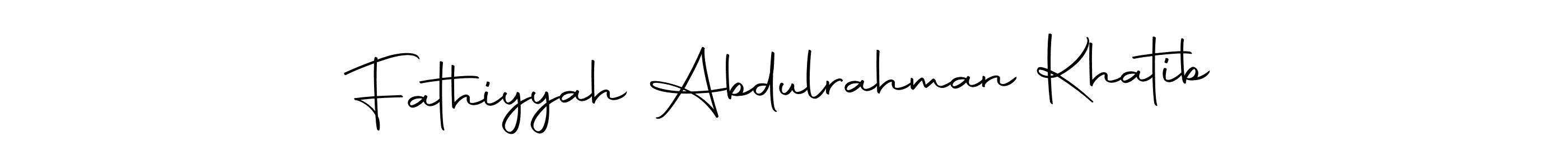 Check out images of Autograph of Fathiyyah Abdulrahman Khatib name. Actor Fathiyyah Abdulrahman Khatib Signature Style. Autography-DOLnW is a professional sign style online. Fathiyyah Abdulrahman Khatib signature style 10 images and pictures png