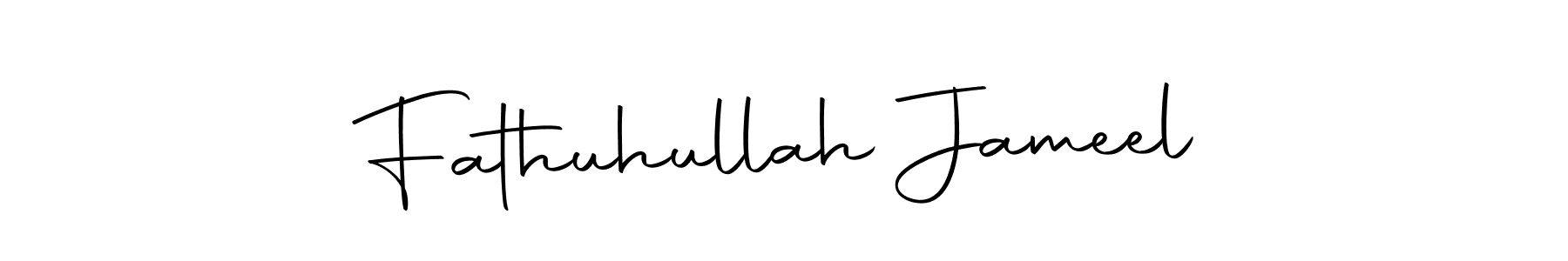 Autography-DOLnW is a professional signature style that is perfect for those who want to add a touch of class to their signature. It is also a great choice for those who want to make their signature more unique. Get Fathuhullah Jameel name to fancy signature for free. Fathuhullah Jameel signature style 10 images and pictures png