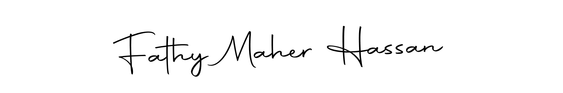 How to make Fathy Maher Hassan name signature. Use Autography-DOLnW style for creating short signs online. This is the latest handwritten sign. Fathy Maher Hassan signature style 10 images and pictures png