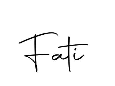 Design your own signature with our free online signature maker. With this signature software, you can create a handwritten (Autography-DOLnW) signature for name Fati. Fati signature style 10 images and pictures png
